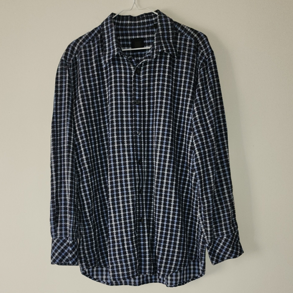 Men's Blue Paterned Shirt